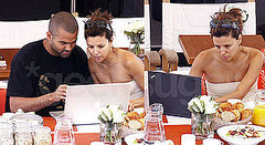 Tony Parker and Eva Longoria Parker With Their Laptops On Vacation In St. Tropez Tony Parker and Eva Longoria Parker With Their Laptops On Vacation In St. Tropez