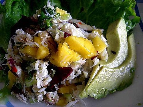 Recipe for Ellie Krieger's Easy Crab Salad With Mangoes