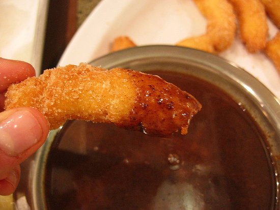 Cinnamon Churros With Hot Chocolate Dipping Sauce