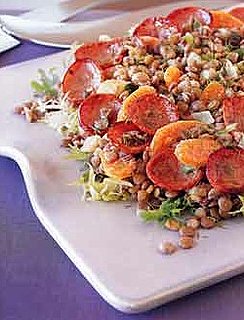 Bon Appetit Recipe for Warm Kielbasa and Lentil Salad