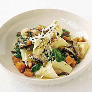 Recipe for Pappardelle With Squash, Mushrooms, And Spinach