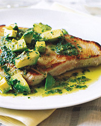 Fast & Easy Dinner: Seared Tuna With Avocado Salsa Verde Fast & Easy Dinner: Seared Tuna With Avocado Salsa Verde
