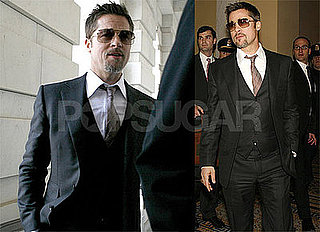 Brad Pitt Makes It a Three-Piece Suit Day on the Hill