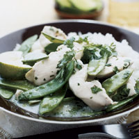 Fast & Easy Dinner: Coconut Chicken With Snow Peas