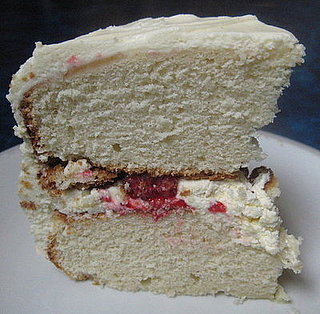 White Cake with Raspberries