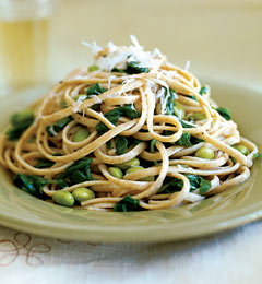 Fast & Easy Dinner: Linguine With Arugula and Edamame
