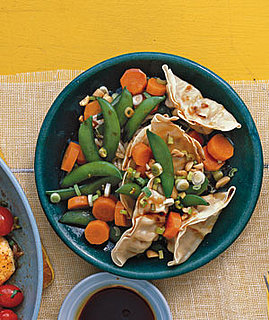 Fast & Easy Dinner: Pot Sticker Salad With Snap Peas