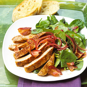 Fast & Easy Dinner: Spinach Salad With Chili Pepper Chops