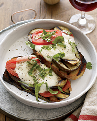 Fast & Easy Dinner: Open-Faced Grilled Eggplant Sandwiches