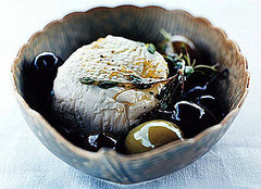 Goat Cheese With Olives, Lemon, and Thyme