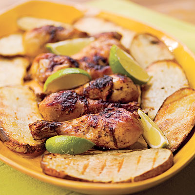 Fast & Easy Dinner: Grilled Beer Chicken With Potato Slabs