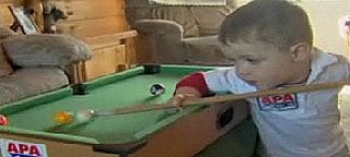 Kidmazing: Tot Knows How to Break 'Em on the Pool Table!