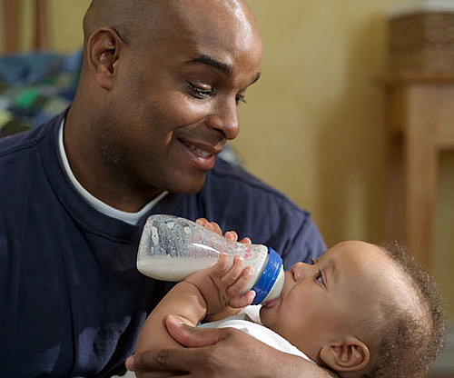 Daddy can feed baby . . . Daddy can feed baby . . .