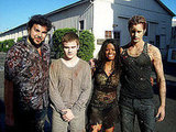 Alex on set of True Blood
