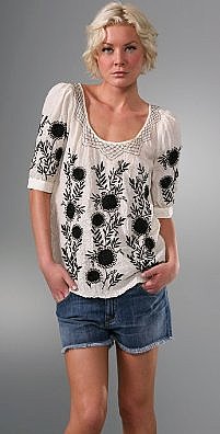 Juicy Couture Hippie Scoop Neck Blouse