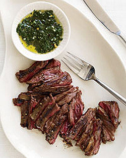 Grilled Skirt Steak With Chimichurri
