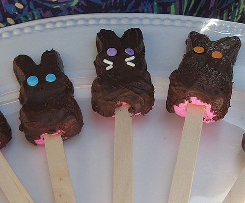 Chocolate-Covered Peeps on Sticks Chocolate-Covered Peeps on Sticks