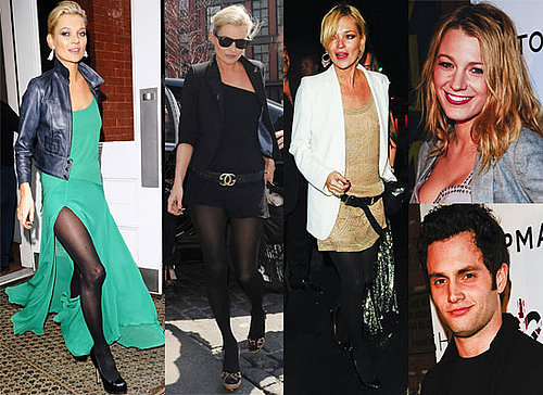 Photos Of Kate Moss At Topshop Launch And Party In New York with Blake Lively and Penn Badgely
