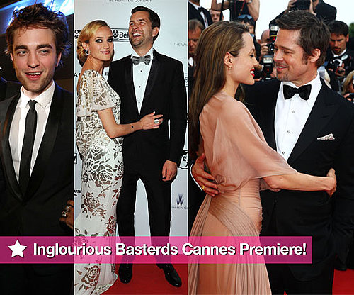 Photos From Inglourious Basterds Cannes Premiere With Brad Pitt, Angelina Jolie, Robert Pattinson, Joshua Jackson, Diane Kruger