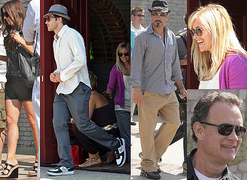 Photos of Jake Gyllenhaal, Reese Witherspoon, Tom Hanks, Robert Downey Jr, Kate Beckinsale Guy Ritchie. Memorial Day Beach Party