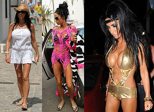 Photos of Jordan aka Katie Price in Gold Bikini and Pink Mesh in Ibiza With Anthony Lowther