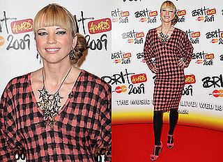 Sara Cox on the 2009 Brit Awards Red Carpet