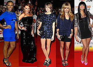 Alexandra Burke, Alexa Chung, Fearne Cotton, Alesha Dixon, and Kyline Minogue at Brit Awards