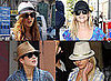 Lindsay Lohan, Britney Spears, Reese Witherspoon, and Marion Cotillard in Fedoras