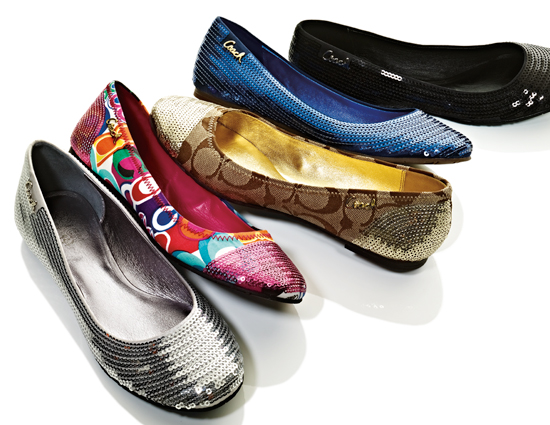 Coach Shimmer Flats ($148)
Sequins
Rubber sole
Coach Shine Flats ($138)
Pop C, Ocelot, or Classic Signature print
Sequin heel and toe cap
Coach Shimmer Flats ($148)
Sequins
Rubber sole
Coach Shine Flats ($138)
Pop C, Ocelot, or Classic Signature print
Sequin heel and toe cap