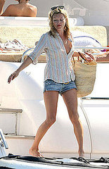 Lily Allen,Kate Moss and Lila Grace at the beach