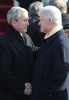 Front Page: Bill Clinton and George W. Bush Book Joint Speech 