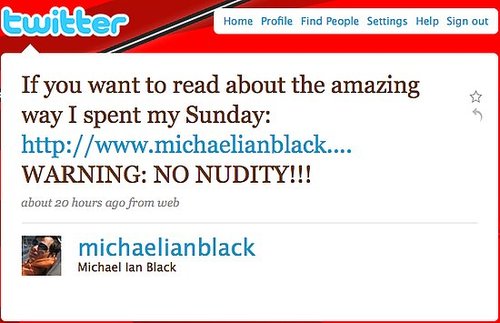 Tweet Nothings: Comedian Michael Ian Black Issues a Warning