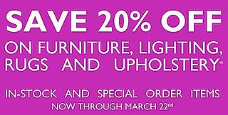 Sale Alert: 20 Percent Off at the Conran Shop