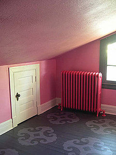 Cool Idea: Pink Walls and a Patterned Floor