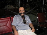 And we saw this dude in the airport on our way out of Qatar.