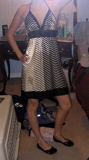 Look of the Day: Shiny Stripes! 