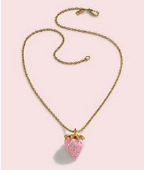 Fabworthy: Kenneth Jay Lane Mini Strawberry Necklace Benefiting Breast Cancer 