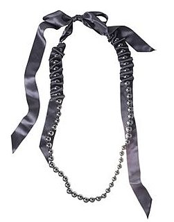 The Look For Less: Lanvin Pearl & Satin Necklace 
