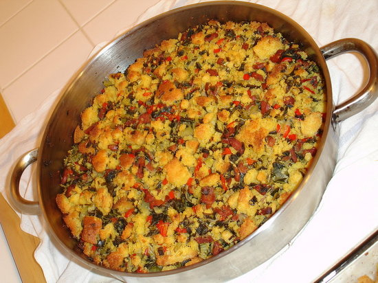 The finished stuffing.