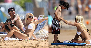 Tommy and Pam Look Like A Happy Family Again