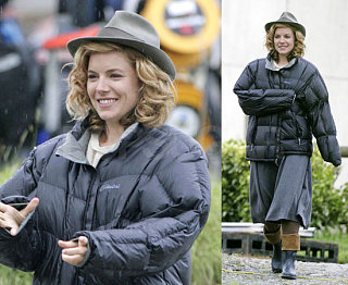 Sienna Swaddles Herself in Down Between Takes