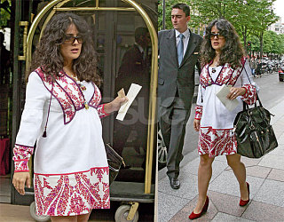 Salma Looks Like A Chic Mommy to Be