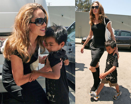 Angelina Brings Her Birthday Boy Maddox to Work