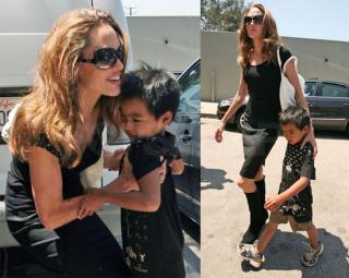 Angelina Brings Her Birthday Boy Maddox to Work