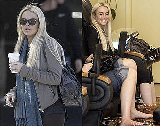 Lindsay Still Vacationing At Hotel Rehab