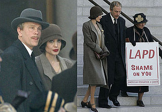 Angelina Jolie on the set of The Changeling in LA