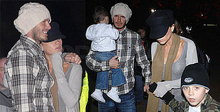 Beckhams Huddle Together in London