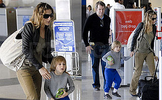 Sarah Jessica Parker and Matthew Broderick with James Wilkie at LAX
