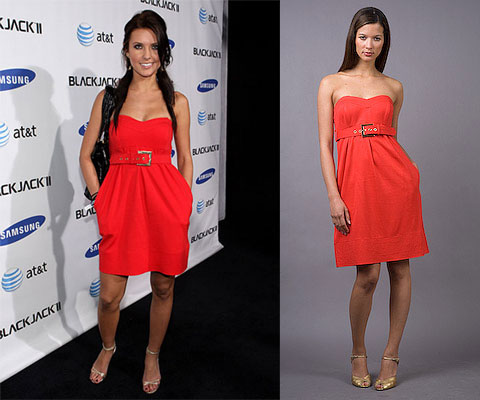 Found! Audrina Patridge's Red Strapless Dress 