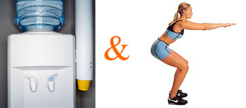 Doubling Up: Water Cooler Squats